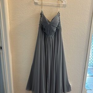 Jenny Yoo Mira Maternity Dress Mayan Blue